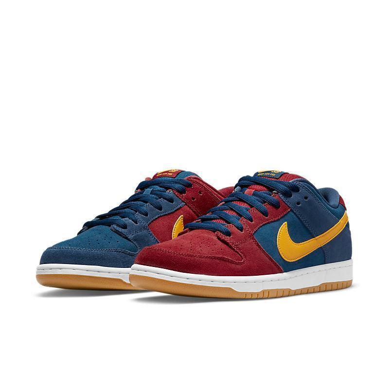 Nike Dunk Low – Crimson & Navy Premium Suede Edition