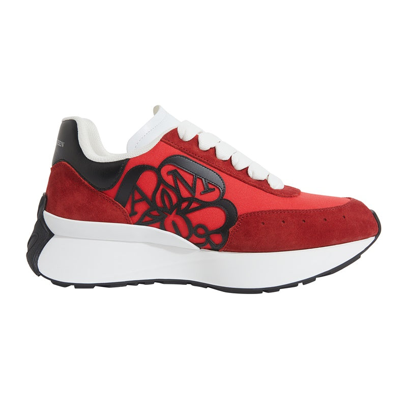 (WMNS) Alexander McQueen Sprint Runner 'Red Black' 687996W4T226475 #