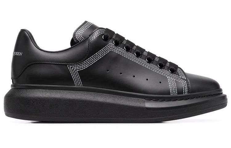Alexander McQueen Oversized Sneaker 'Embroidered Black Silver' 662639WIA4V1081 #