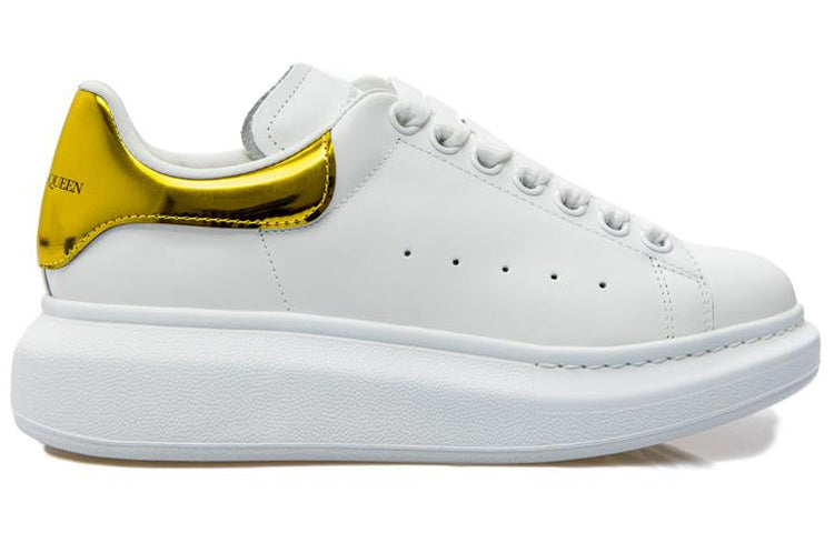 (WMNS) Alexander McQueen Oversized Sneaker 'White Yellow Metallic' 676702WICGG9429 #