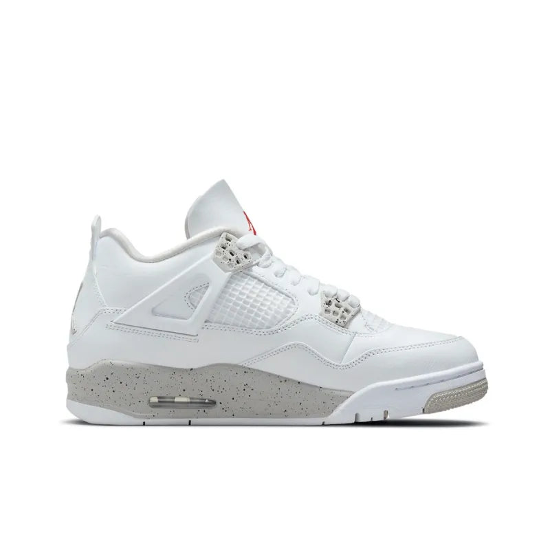 Air Jordan Retro 4-Style Sneakers – White Cement Edition