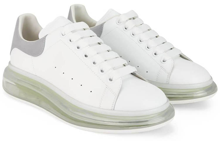 Alexander McQueen Oversized Sneaker 'Transparent Sole - White Gunmetal' 662659WIA4T9058 #