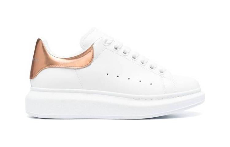 (WMNS) Alexander McQueen Oversized Sneakers 'White Rose Gold' 718232WIE829053 #