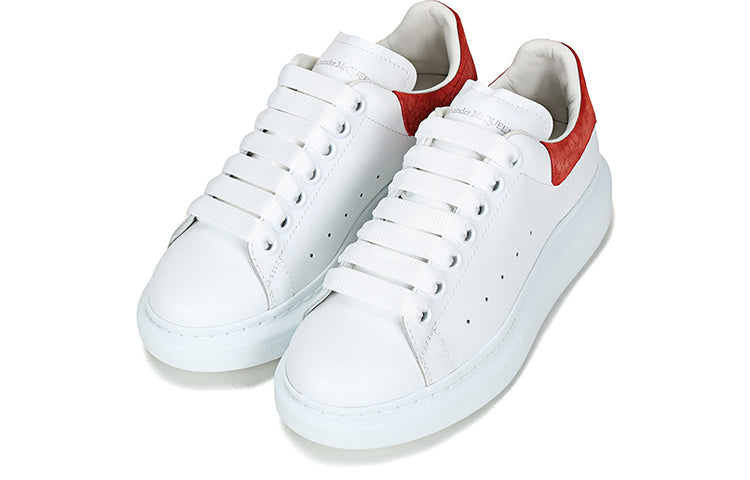 (WMNS) Alexander McQueen Oversized Sneaker 'Red Embossed Suede Crocodile' 650788WHZ4K9294 #