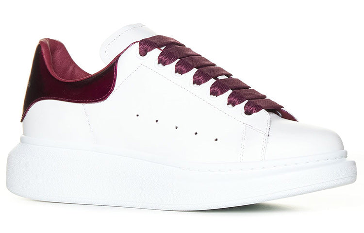 (WMNS) Alexander McQueen Oversized Sneakers 'White Burgundy' 718232WIE828847 #