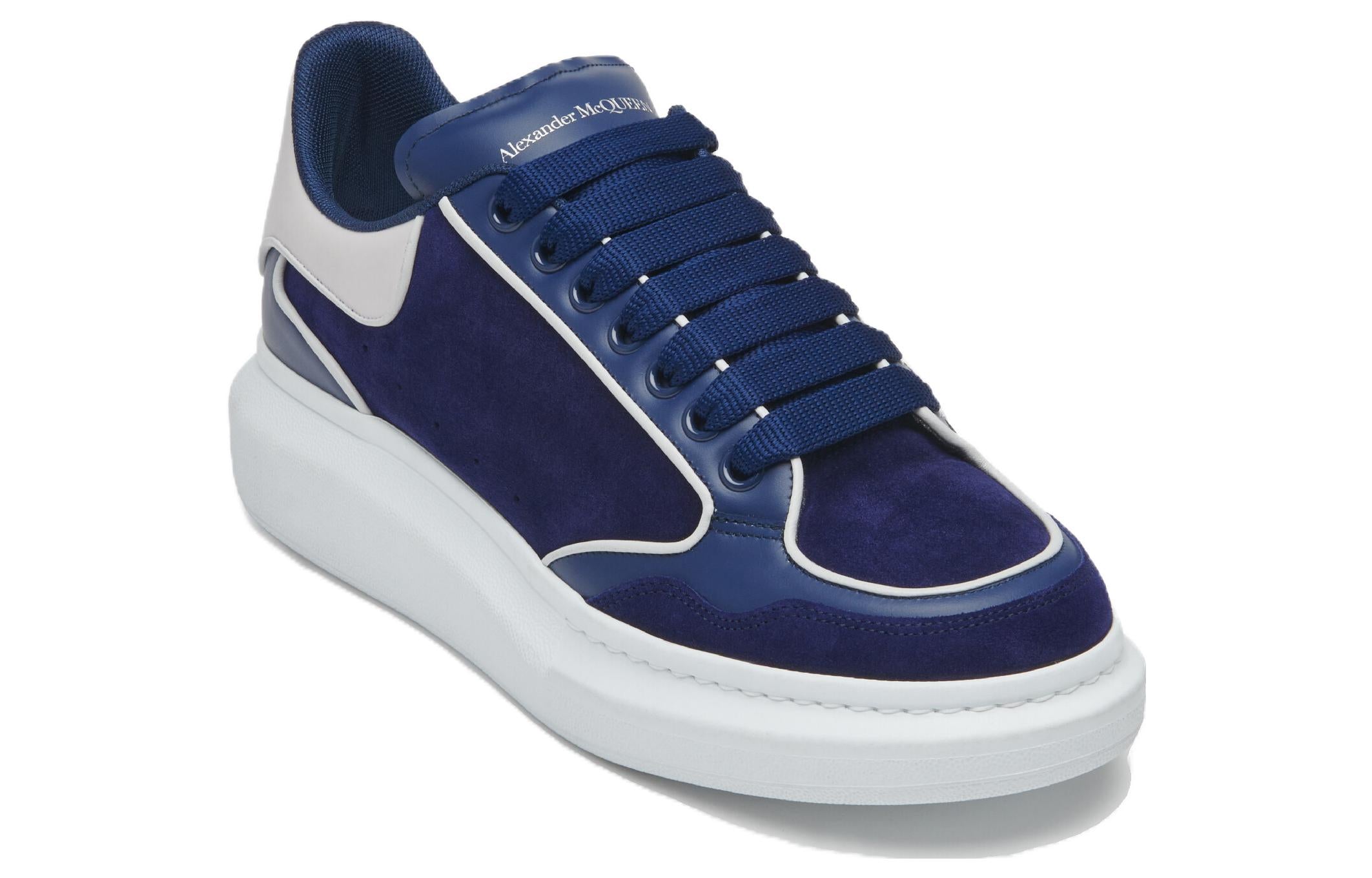 Alexander McQueen Oversized Leather Sneakers 'Blue White' 777300WIEM44699 #