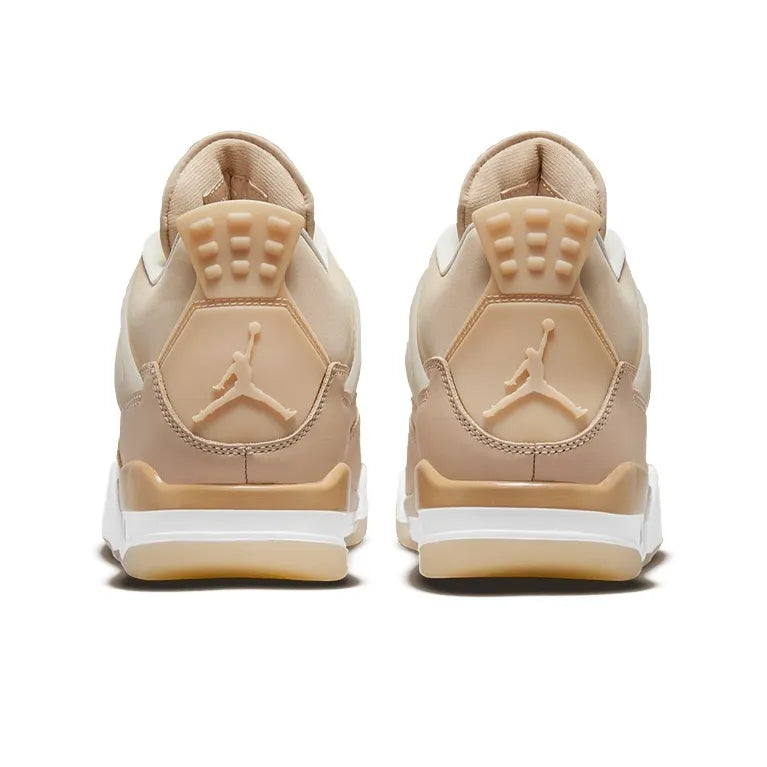 Air Jordan Retro 4-Style Sneakers – Shimmer Nude Edition