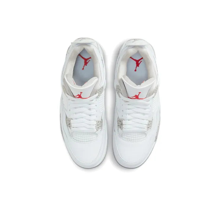 Air Jordan Retro 4-Style Sneakers – White Cement Edition