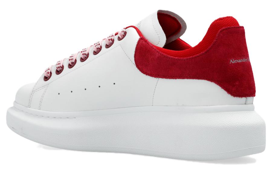 (WMNS) Alexander McQueen Oversized Sneakers 'White Red' 697103WICYA8824 #