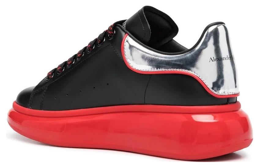 Alexander McQueen Oversized Sneaker 'Black Silver Lust Red' 705068WIBNZ1091 #