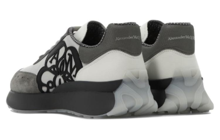 Alexander McQueen Sprint Runner Exaggerated-Sole 'Grey White' 705071W4W118395 #