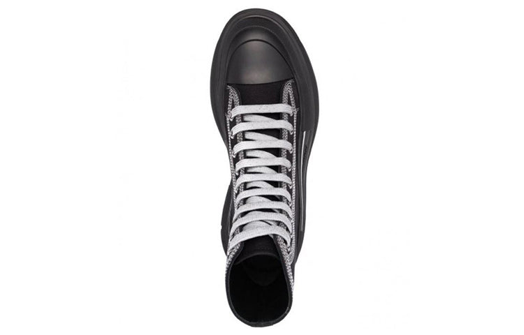 Alexander McQueen Tread Slick High-Top Sneakers 'Black Grey' 662681W4MV81081 #