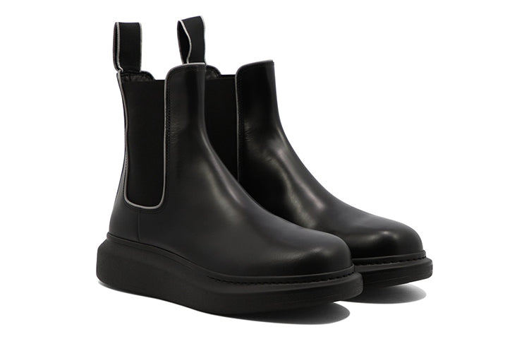 Alexander McQueen Leather Chelsea Boots 'Core Black' 682486WIB511081 #
