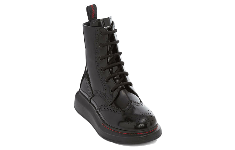 (WMNS) Alexander McQueen Hybrid Lace Up Boot 'Black' 586402WHX511000 #