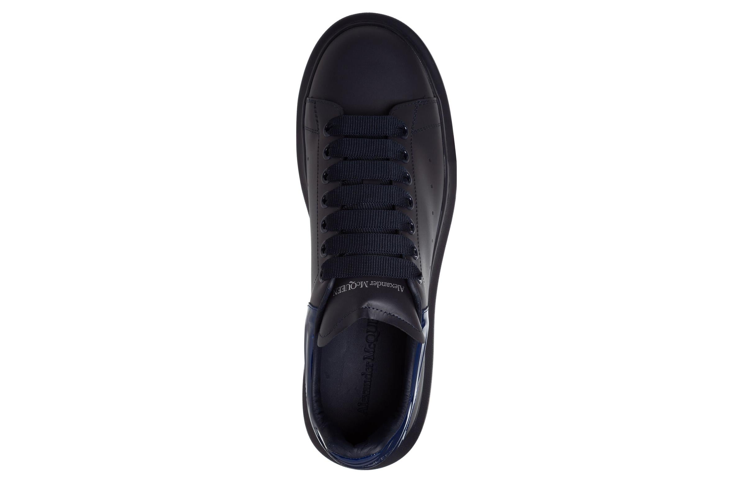 Alexander McQueen Oversized Sneaker 'Triple Black Blue' 727390WICGV4219 #