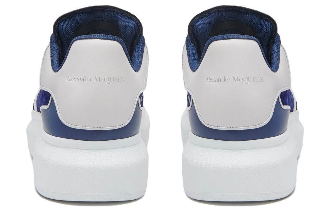 Alexander McQueen Oversized Leather Sneakers 'Blue White' 777300WIEM44699 #