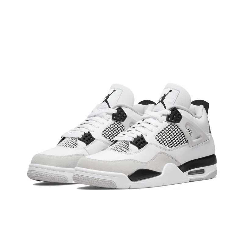Air Jordan Retro 4-Style Sneakers – Military Black Edition