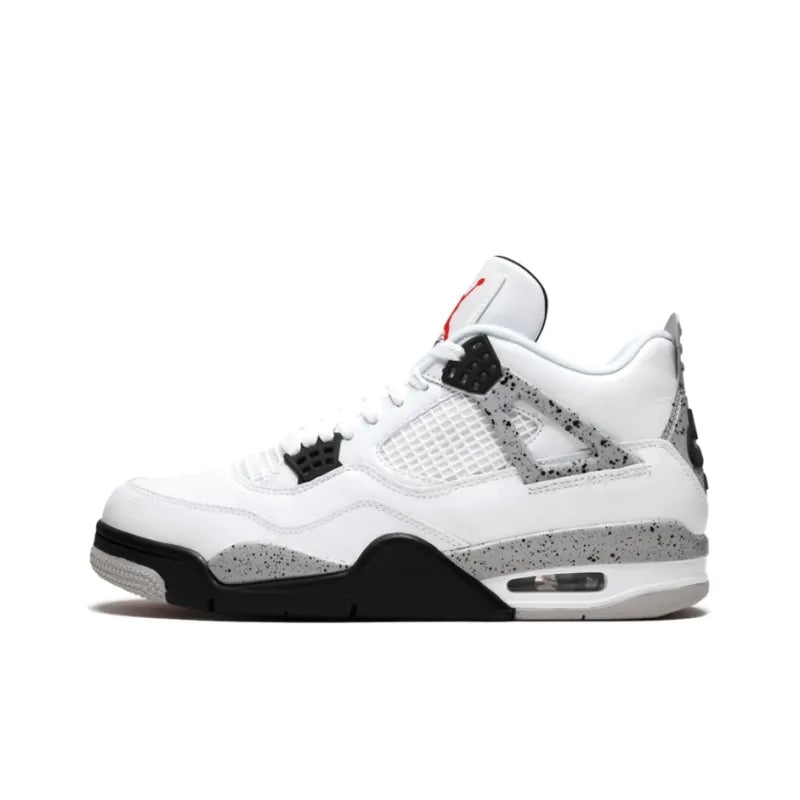 Air jordan Retro 4-Style Sneakers – White Cement Editi