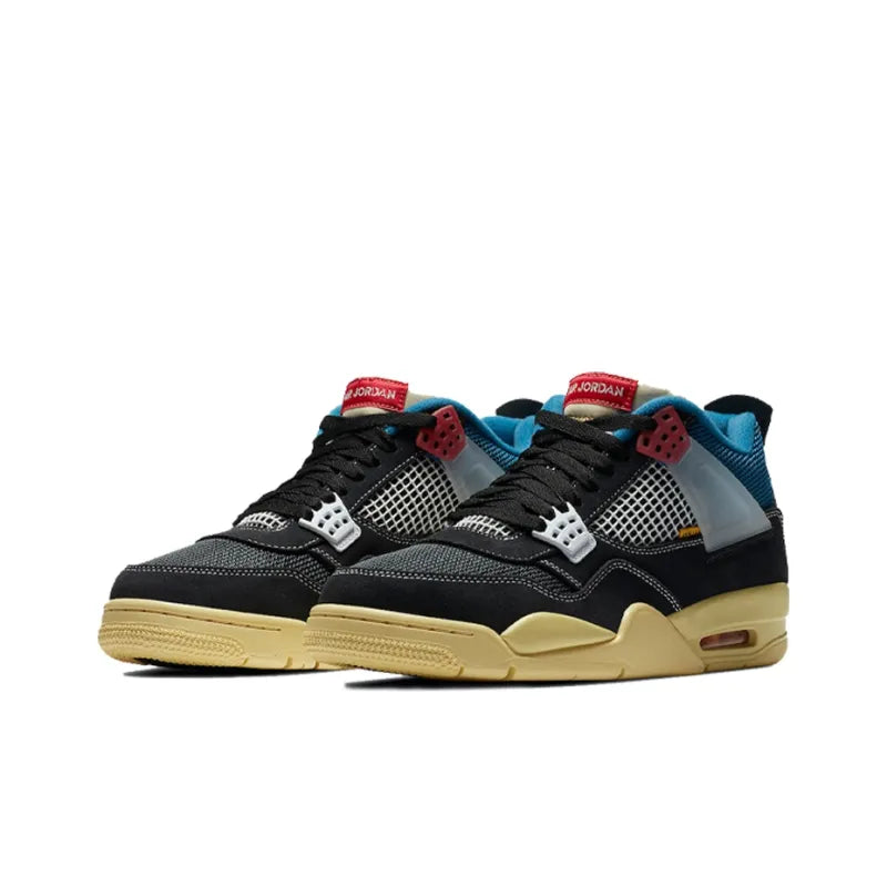 Jordan Retro 4-Style Sneakers – Off Noir Collab Edition