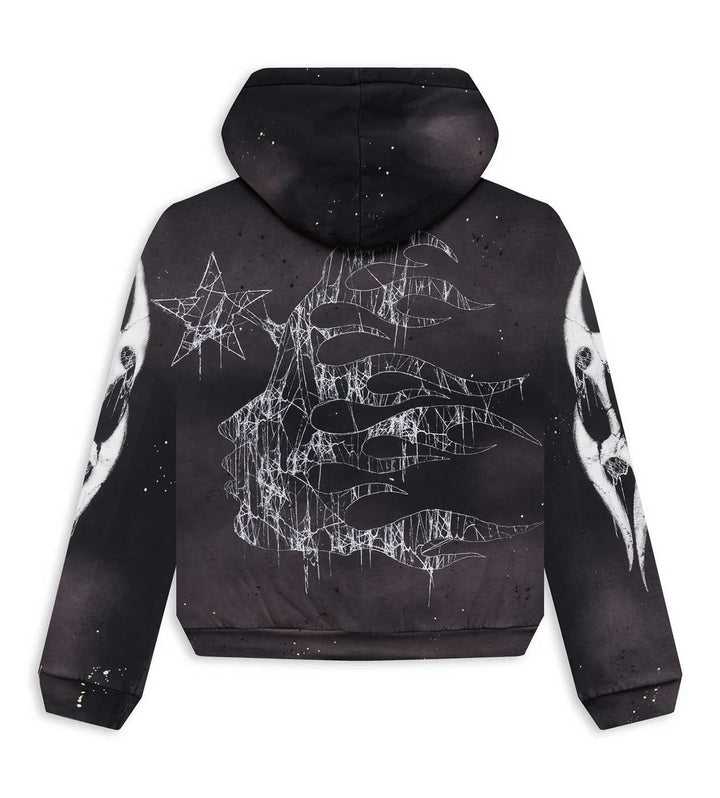 Hellstar Halloween Sport Logo Zip Hoodie Black