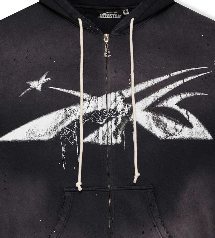 Hellstar Halloween Sport Logo Zip Hoodie Black