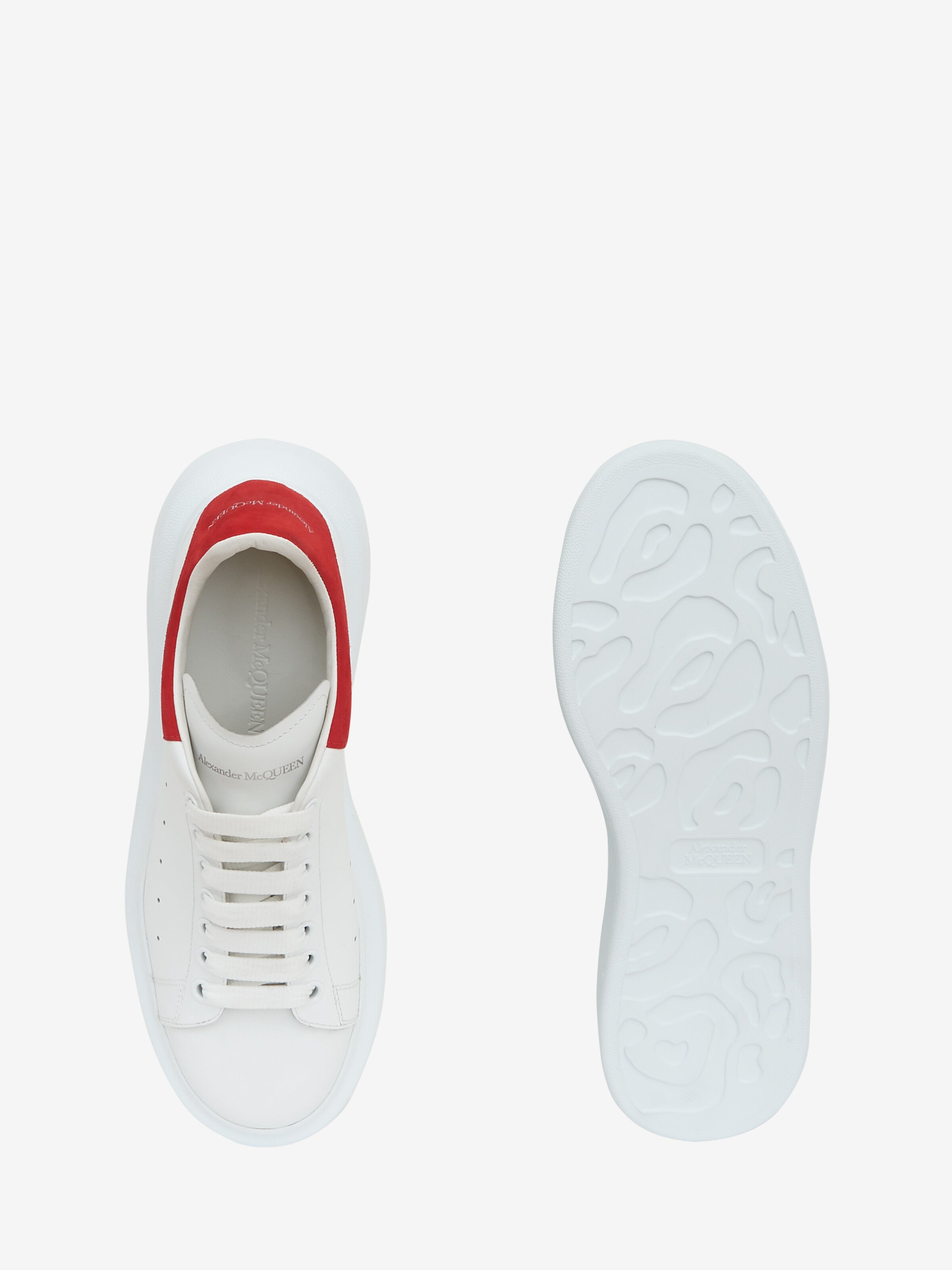 Men's Oversized Sneaker in White/lust Red - SpinServe
