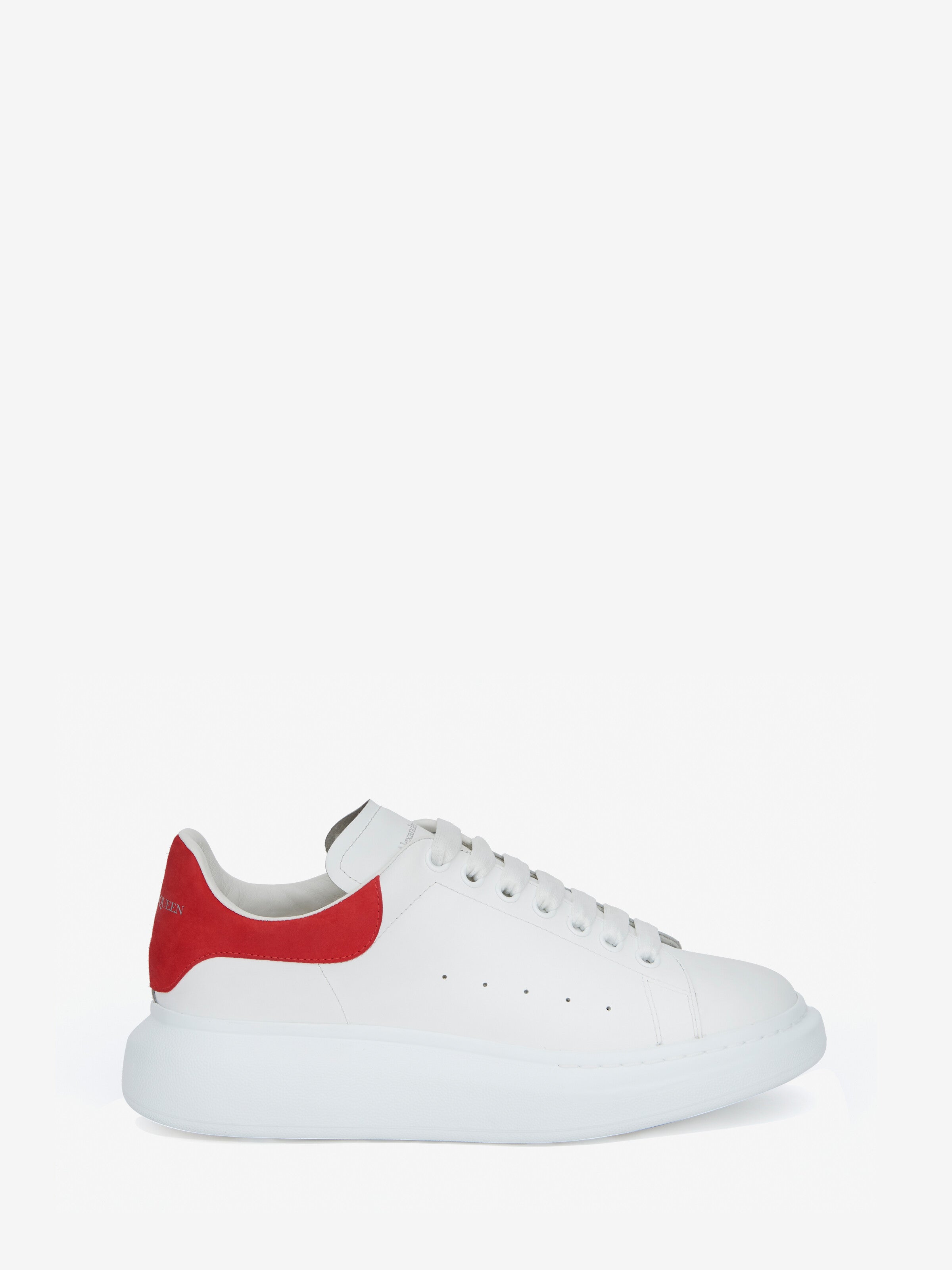 Men's Oversized Sneaker in White/lust Red - SpinServe