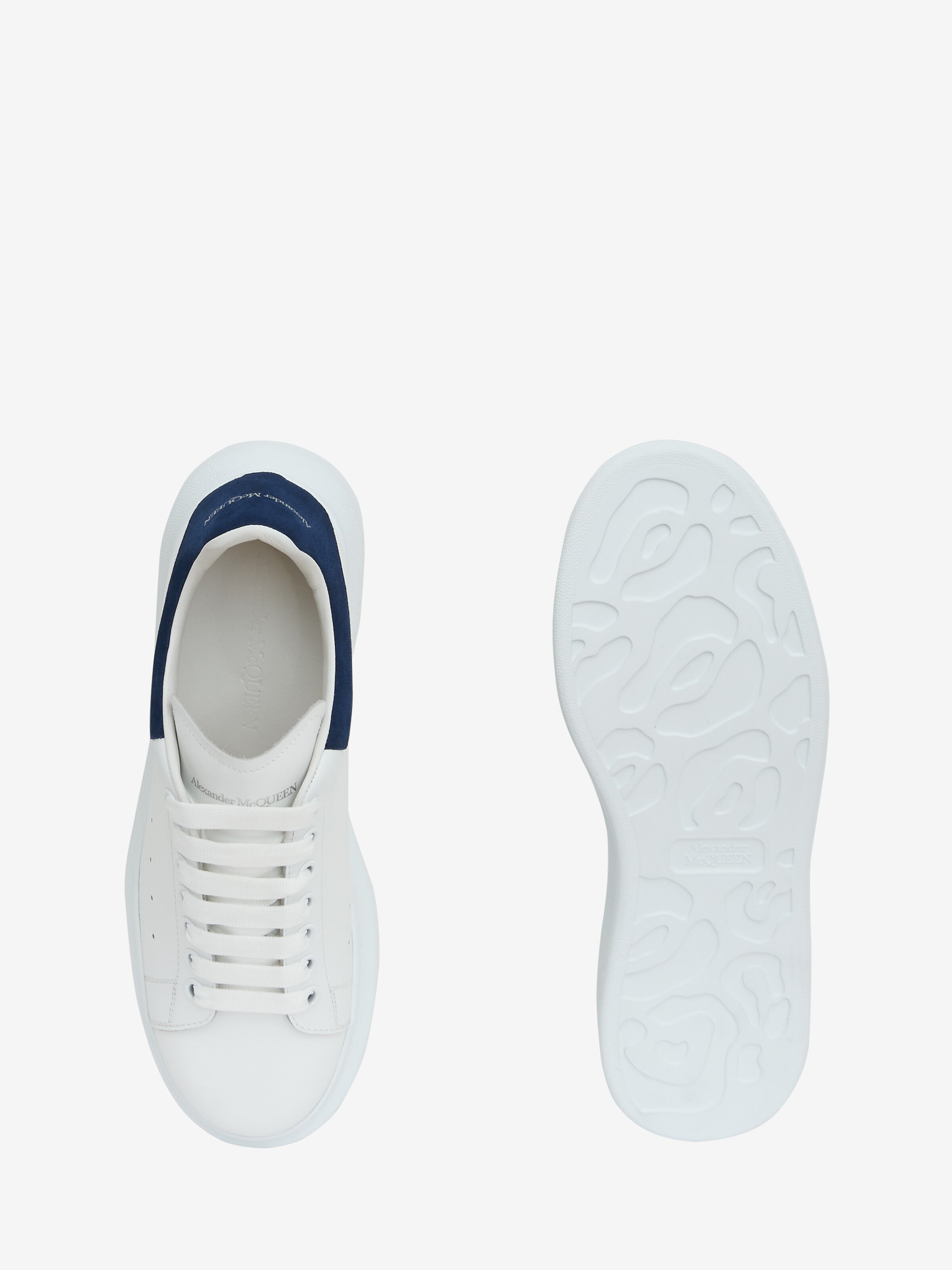 Men's Oversized Sneaker in White/Paris Bleu - SpinServe