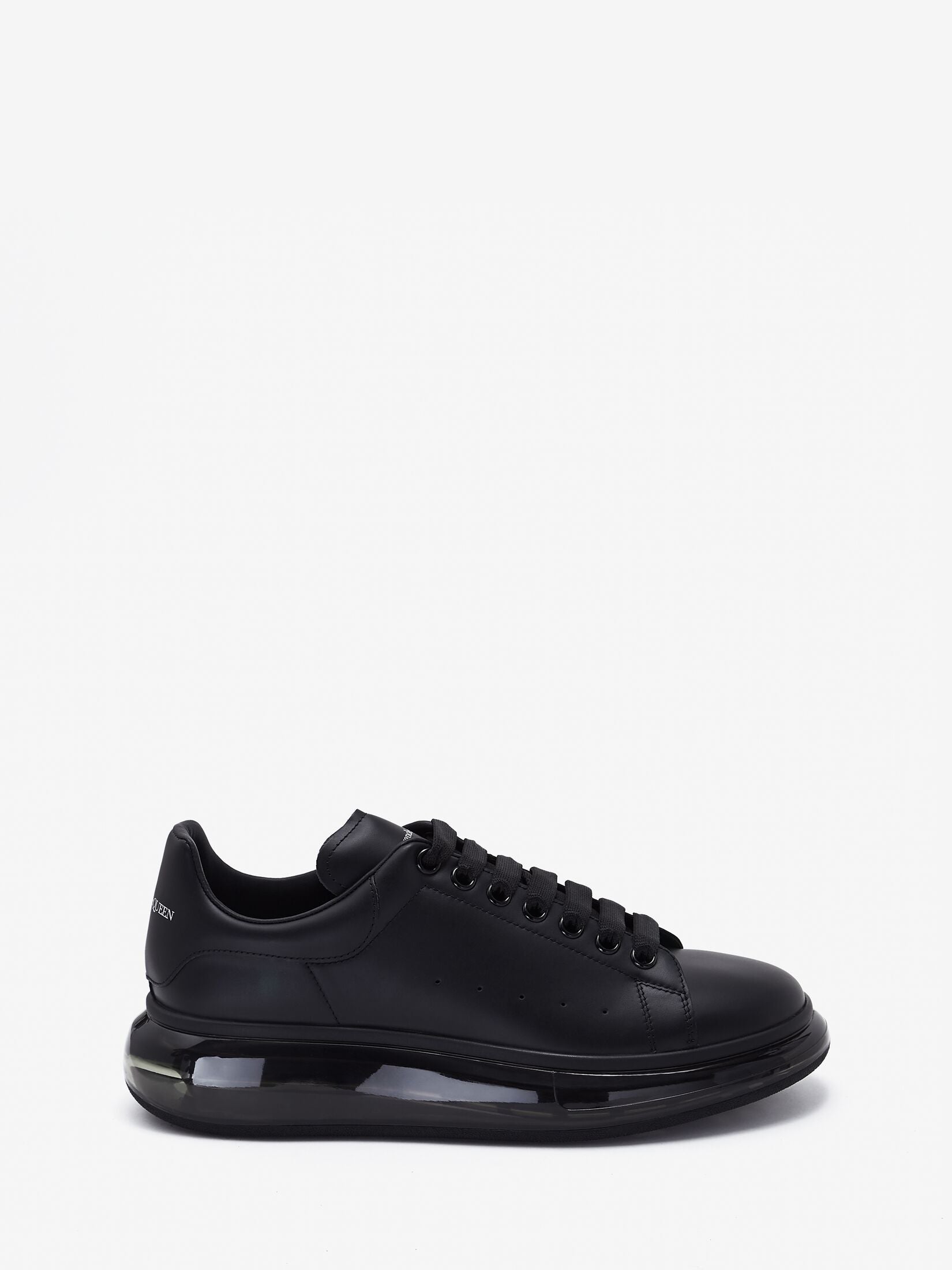 Men's Oversized Transparent Sole Sneaker in Black - SpinServe