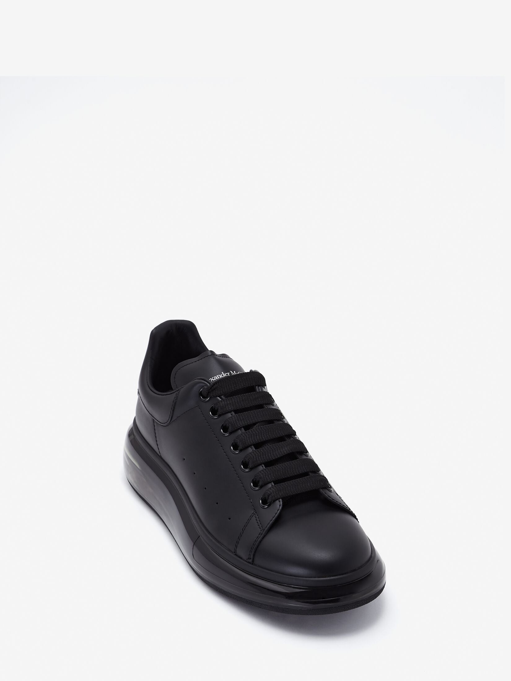 Men's Oversized Transparent Sole Sneaker in Black - SpinServe