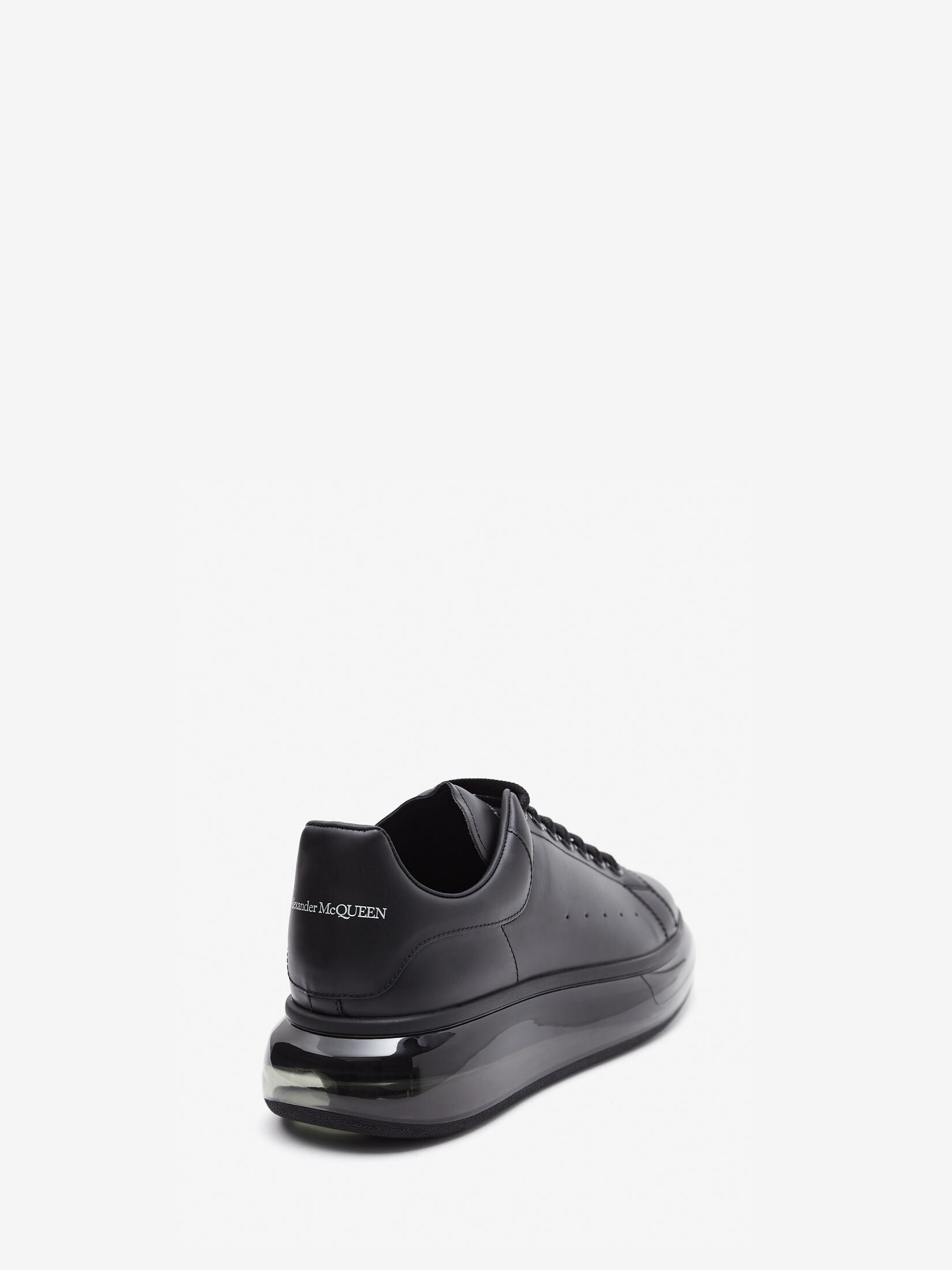Men's Oversized Transparent Sole Sneaker in Black - SpinServe