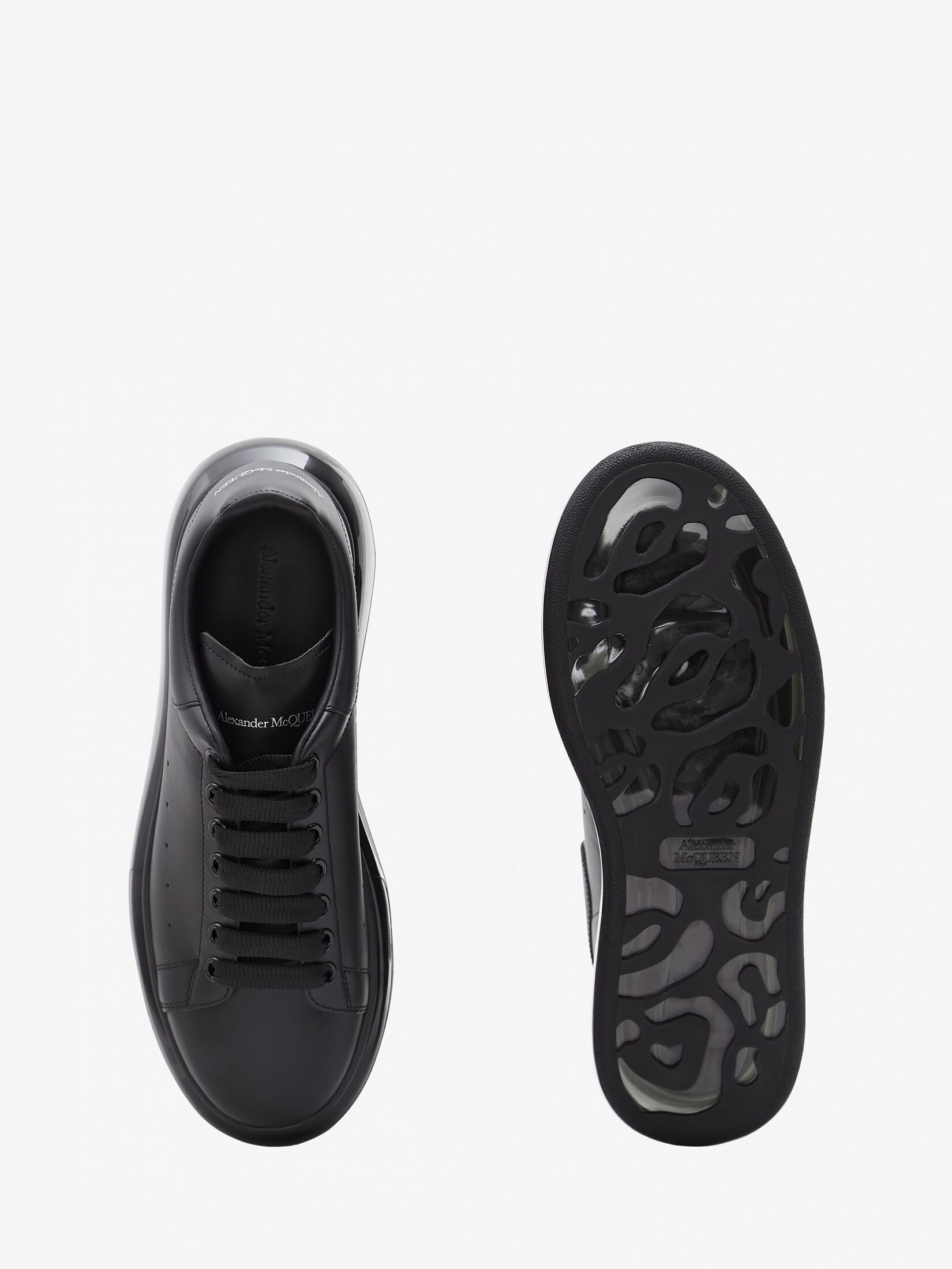 Men's Oversized Transparent Sole Sneaker in Black - SpinServe