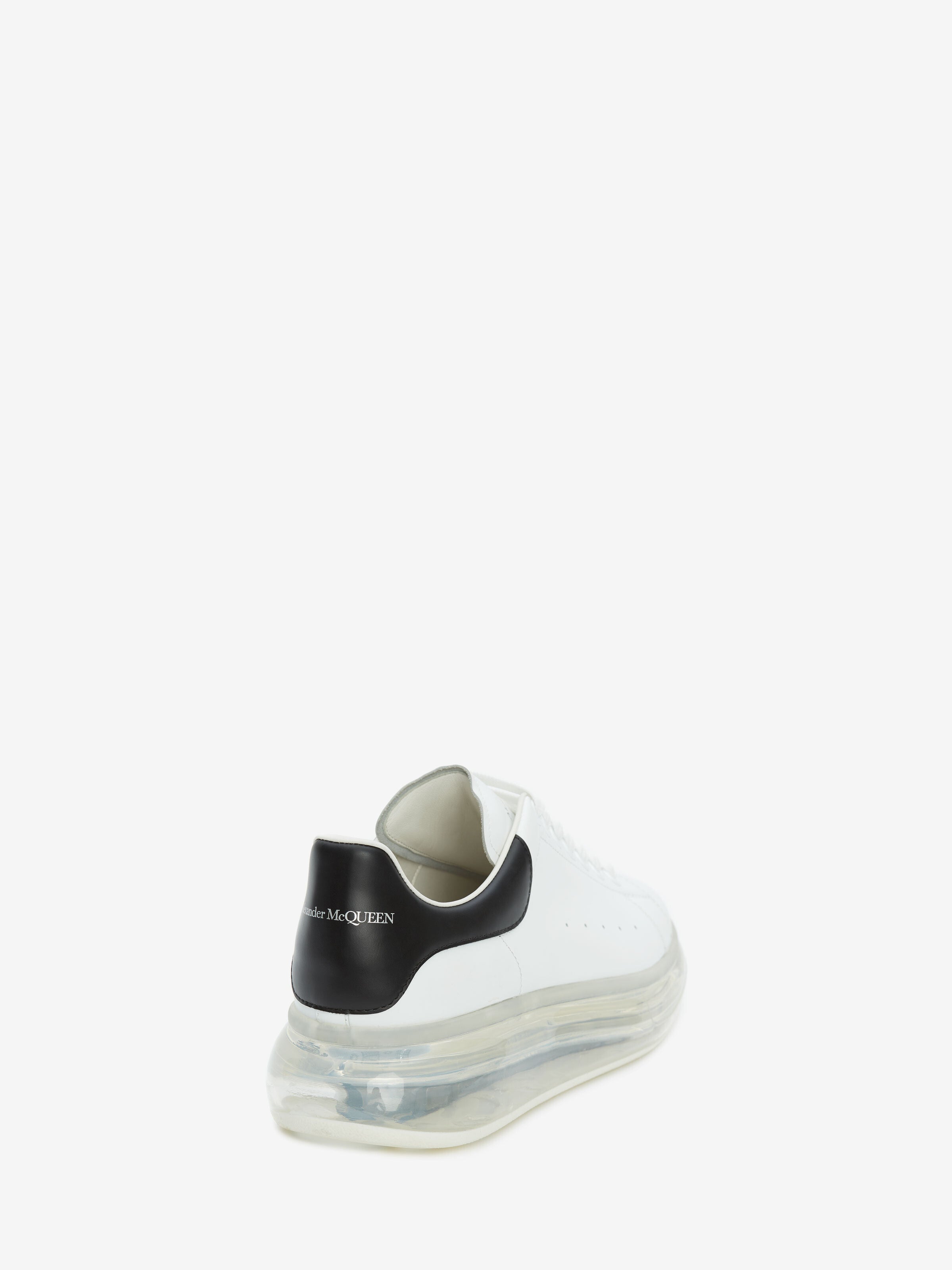 Men's Oversized Transparent Sole Sneaker in White/black - SpinServe