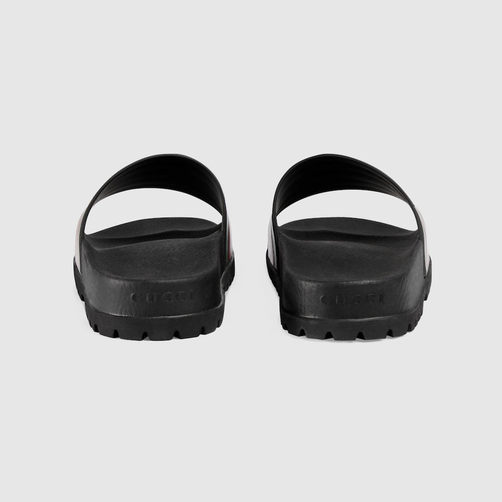 Gucci Men’s Luxury Web Strap Slide Sandals – Signature-Designer