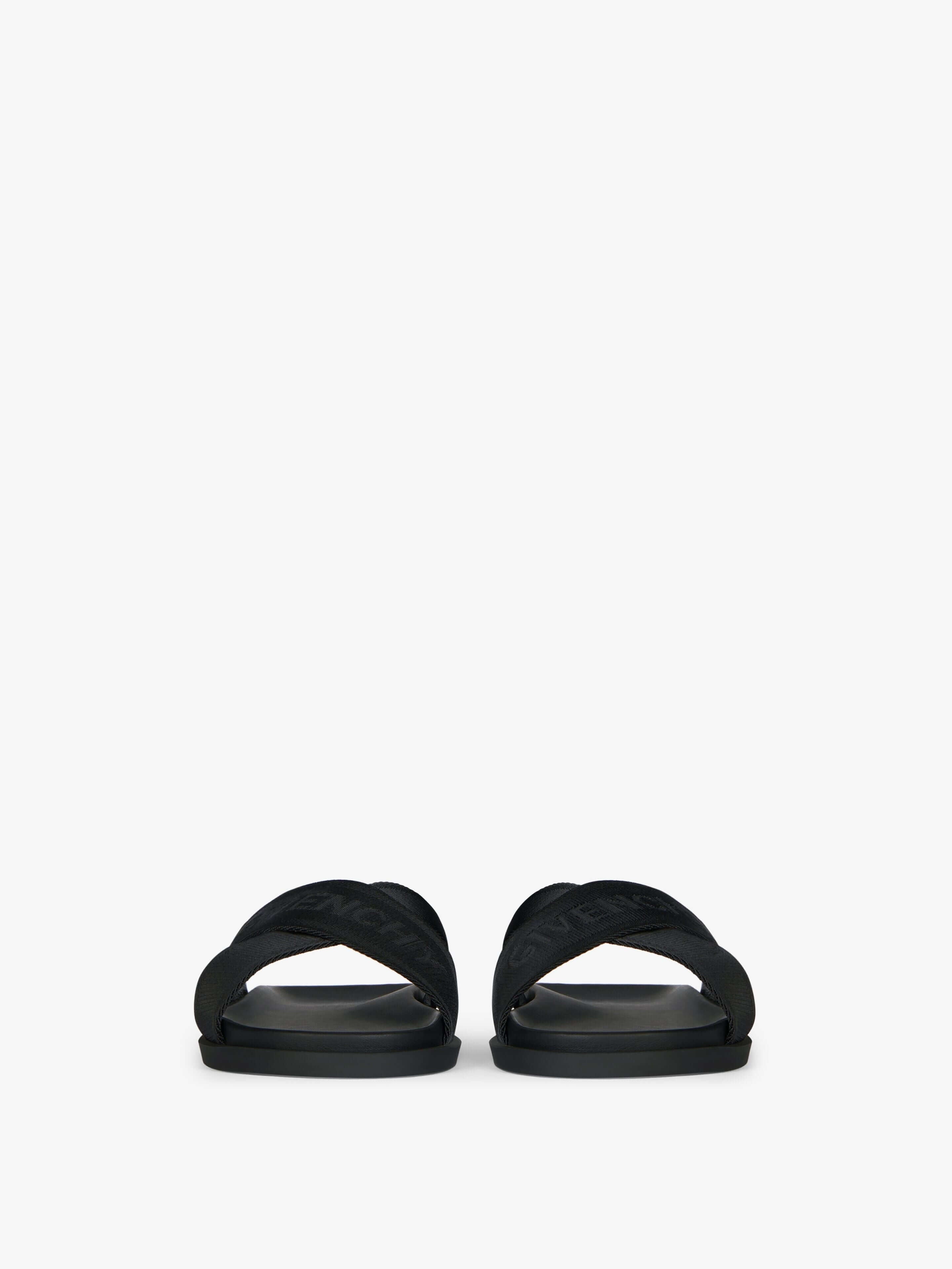 Givenchy Plage flat mules with crossed straps in webbing - SpinServe Black / Men / 7