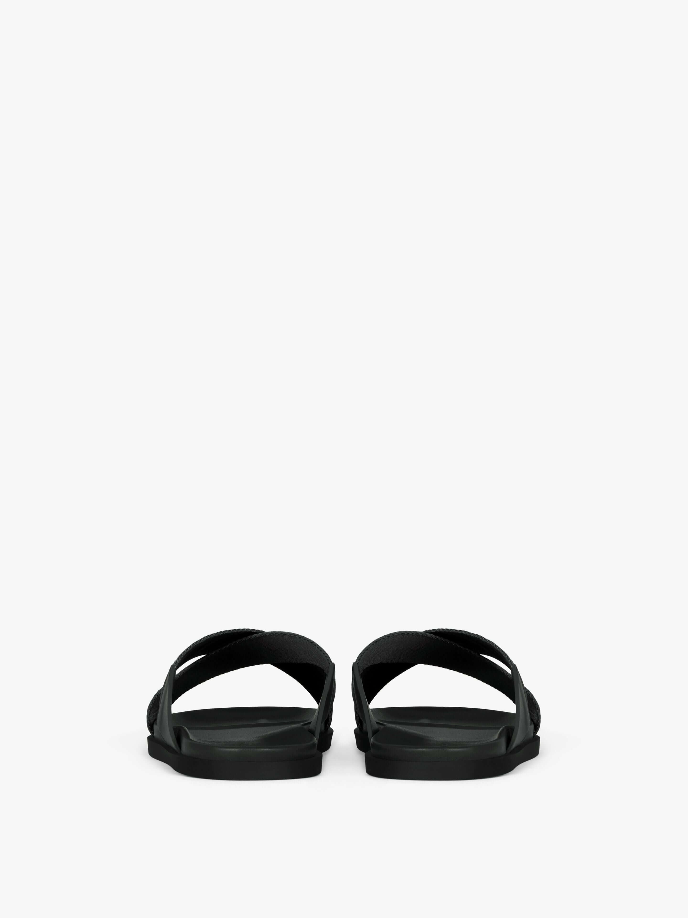 Givenchy Plage flat mules with crossed straps in webbing - SpinServe Black / Men / 7