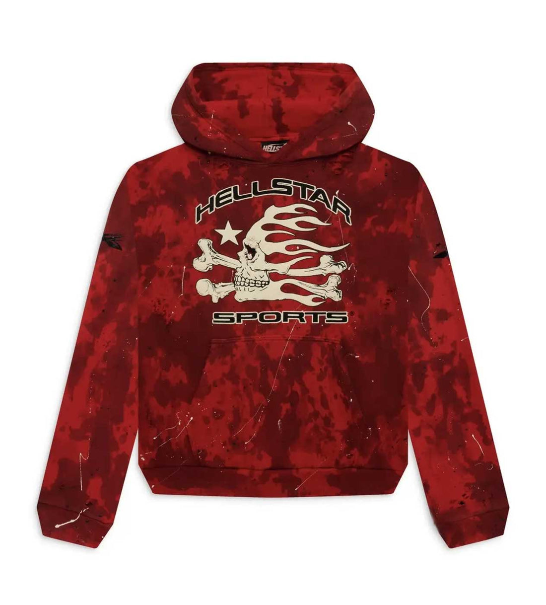 Hellstar Sports Red Tye-Dye Skull Hoodie