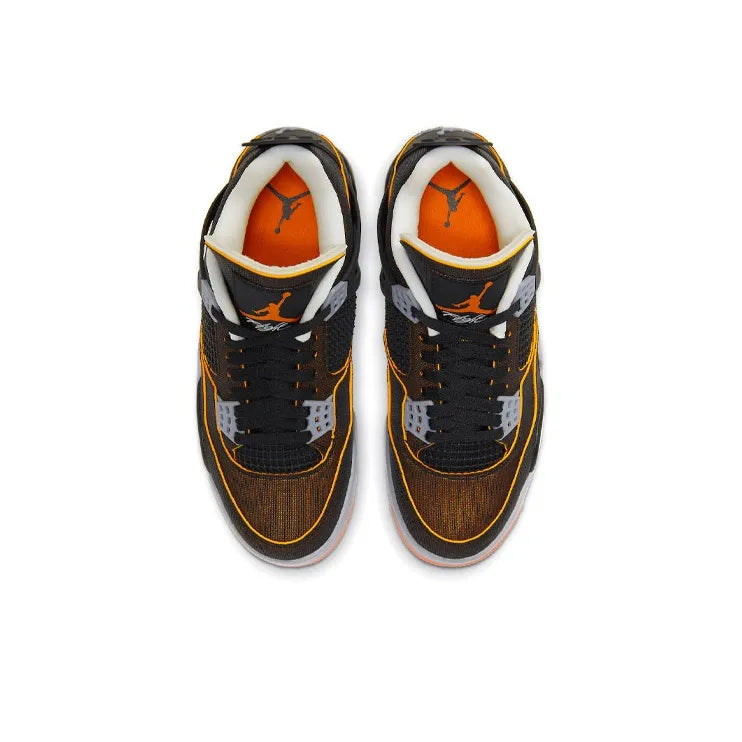 Jordan Retro 4-Style Sneakers – Starfish Orange Edition