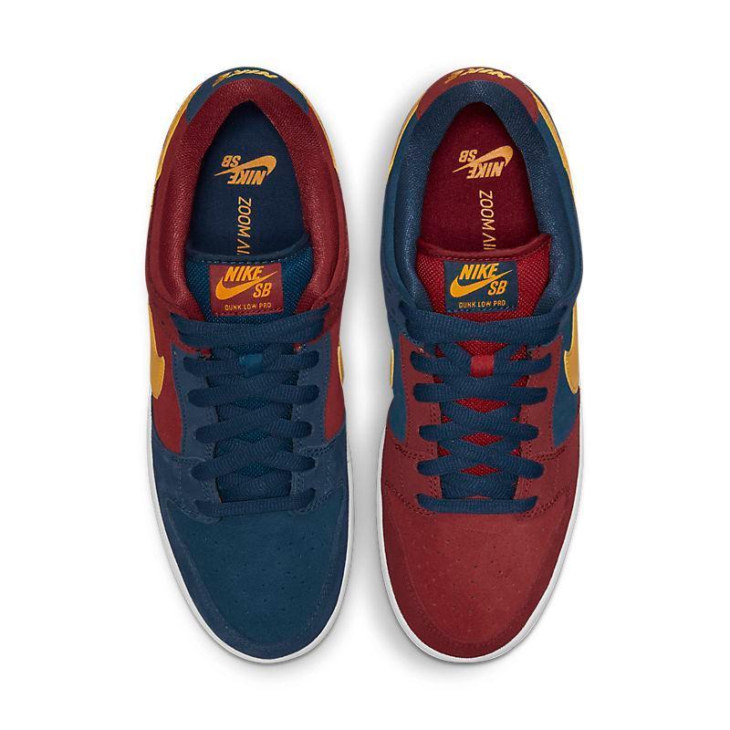 Nike Dunk Low – Crimson & Navy Premium Suede Edition