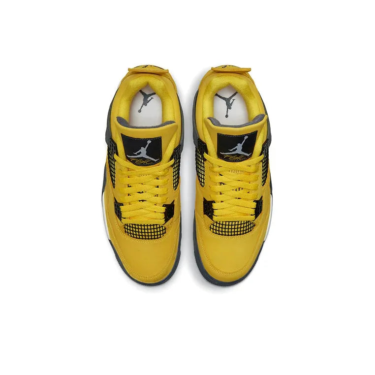 Air Jordan Retro 4-Style Sneakers – Lightning Yellow Edition