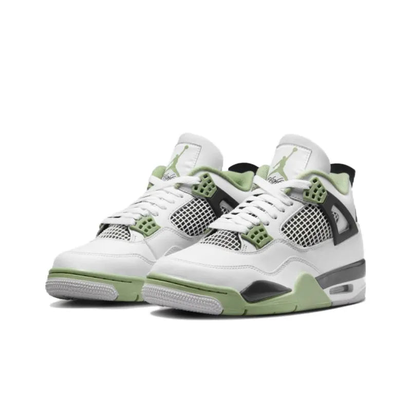 Air Jordan Retro 4-Style Sneakers – Seafoam Edition