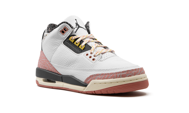 Air Jordan 3 GS "White/Red Stardust" 441140 100