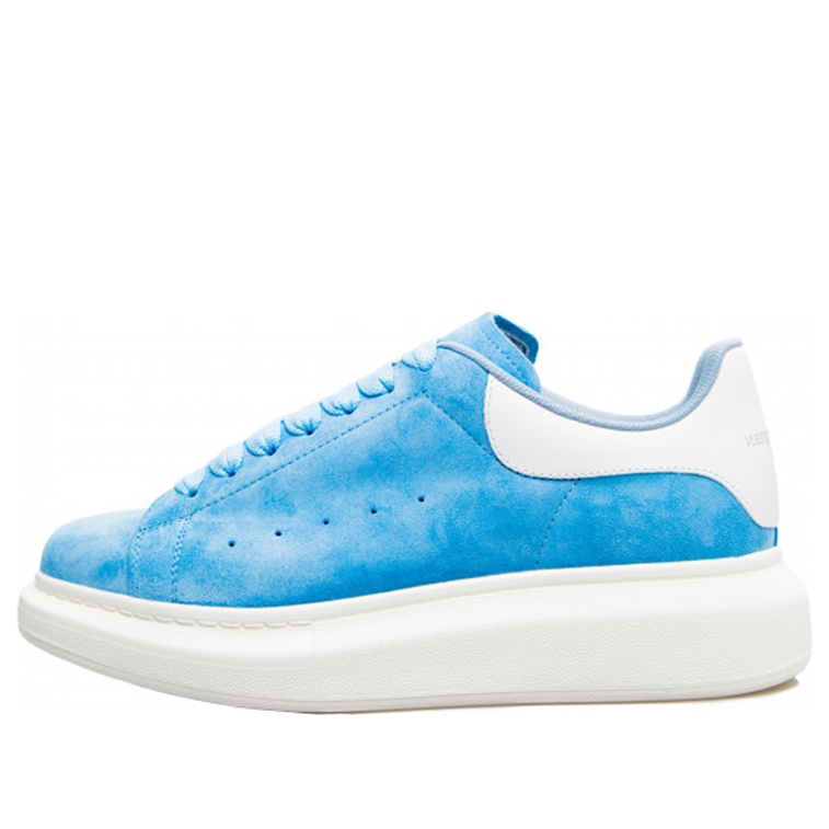 (WMNS) Alexander McQueen Suede Oversized Sneaker 'Blue' 650792WIA514437 #