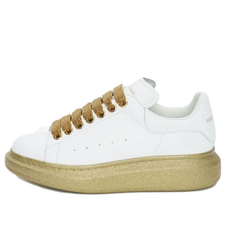 (WMNS) Alexander McQueen Oversized Sneaker 'White Gold' 553770WHWKV9075 #