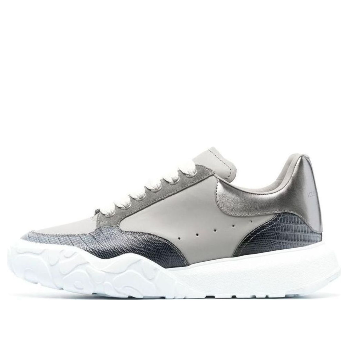 Alexander McQueen Court Trainer 'Grey Silver Navy White' 711132WIAAB1820 #
