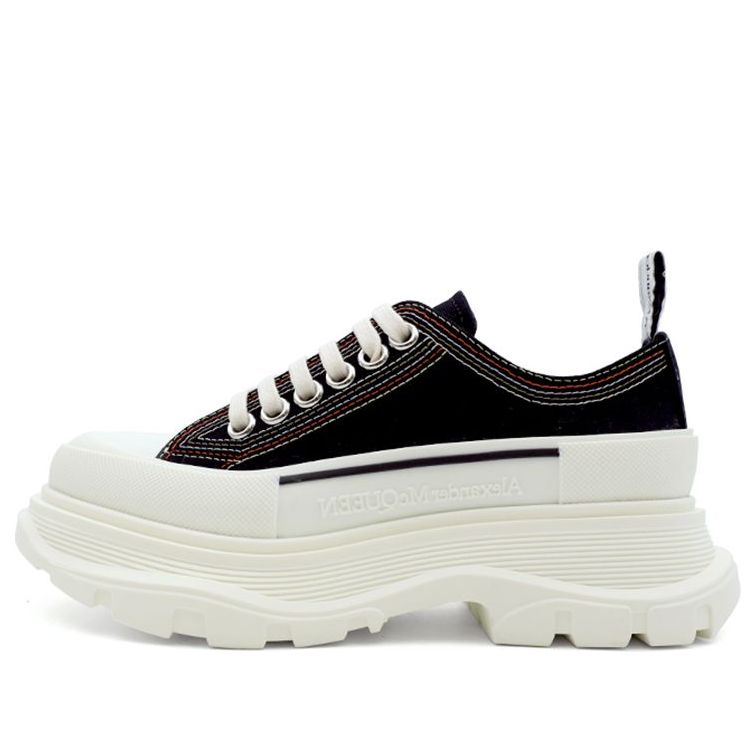(WMNS) Alexander McQueen Tread Slick Lace Up Sneaker 'Denim Black' 657579W4L3M1355 #